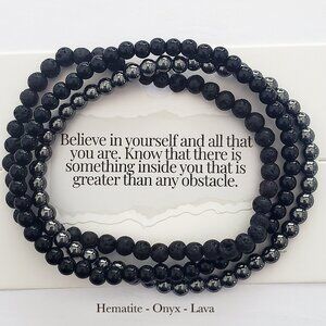 🌟Set of Three Protection and Grounding Bracelets Set handmade 🌟